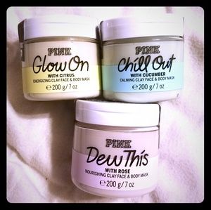NEW VS Pink Clay Face & Body Mask Bundle